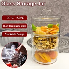 

Kitchen Glass Bowl Can Be Stacked Heat-Resistant Food Storage Tank Sealed Moisture-Proof Refrigerator Fruit Salad Bowl