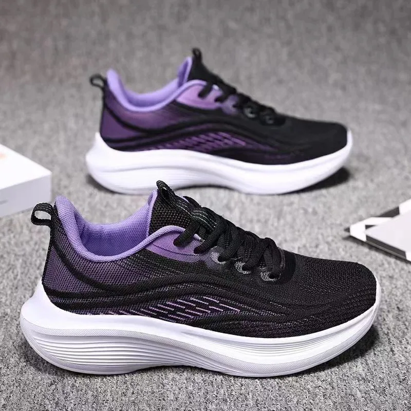Women Shoes Running Sports Mesh Non-slip Breathable Soft-soled Lightweight Casual