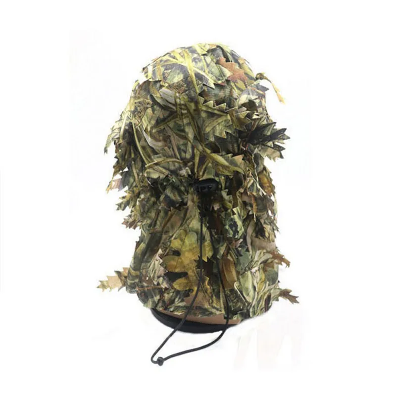 Camouflage Mask Outdoor Hunting Training 3D Leaf Mask Cap Woods Paintball Pigeon Shooting hunting accessories