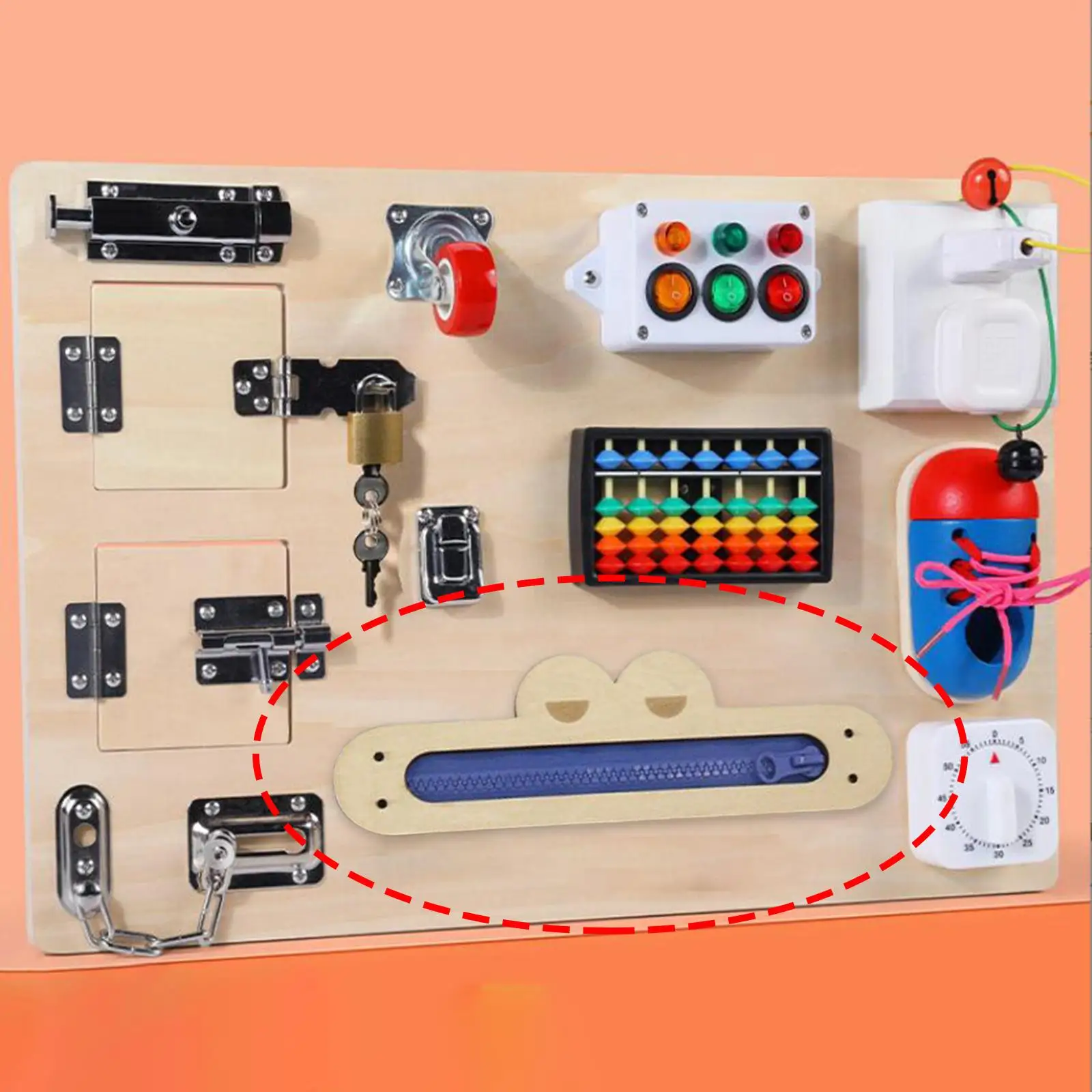 Montessori Busy Board Material Activity Sensory Board Parts Developmental Teaching Material Early Educational Toys for Toddler