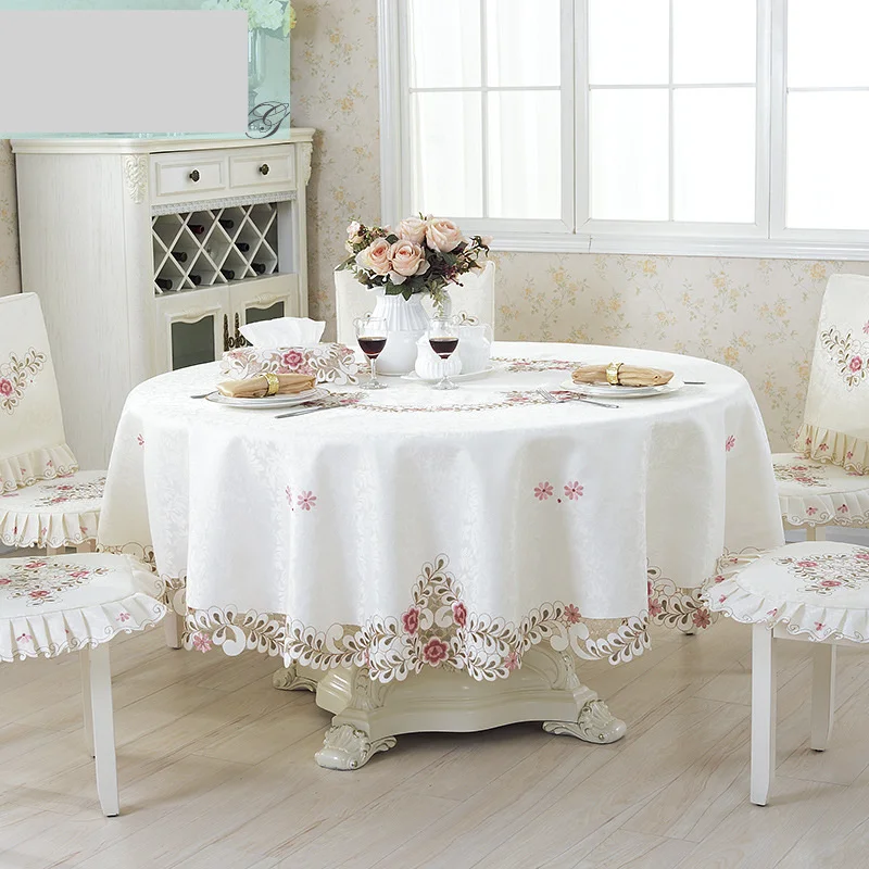 Tovaglia rotonda tovaglia rotonda per uso domestico in stile europeo pastorale fresca Lazy Susan tuta hotel tovaglia pad 809 polvere_voghion.com