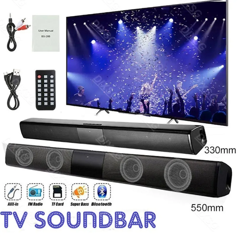 Wireless Bluetooth Sound Bar Speaker System Wired Wireless Surround Stereo Home Theater TV Projector soundbar speakers bluetooth speakerphone