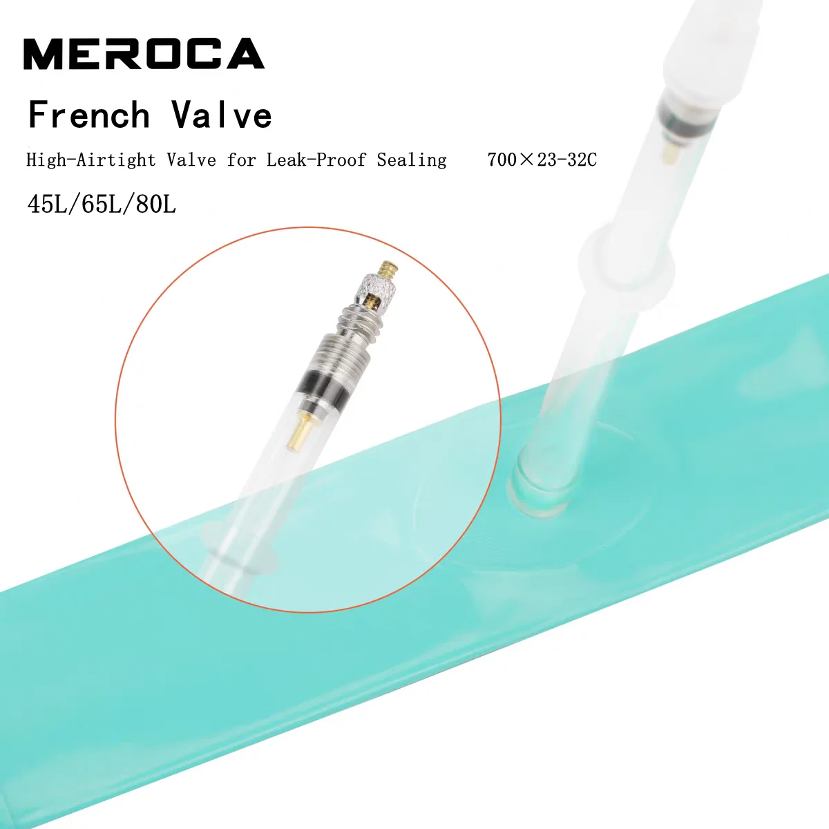MEROCA Road Bicycle TPU Inner Tube FV 45L/65L/80L 700x23-32C Ultralight Road Bicycle Inner Tube