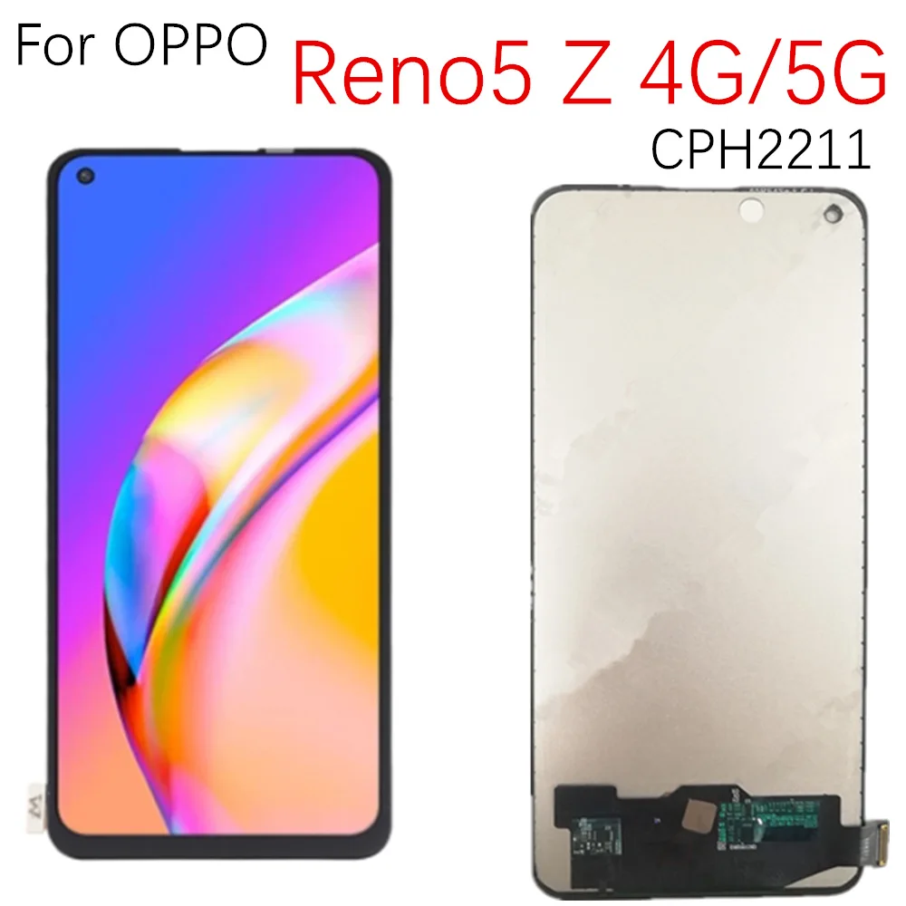 6.43 ''Tft Lcd Per Oppo Reno5 Z Schermo Lcd Reno5Z Touch Panel Digitizer Assembly Per Oppo Reno 5Z Cph2211 Display