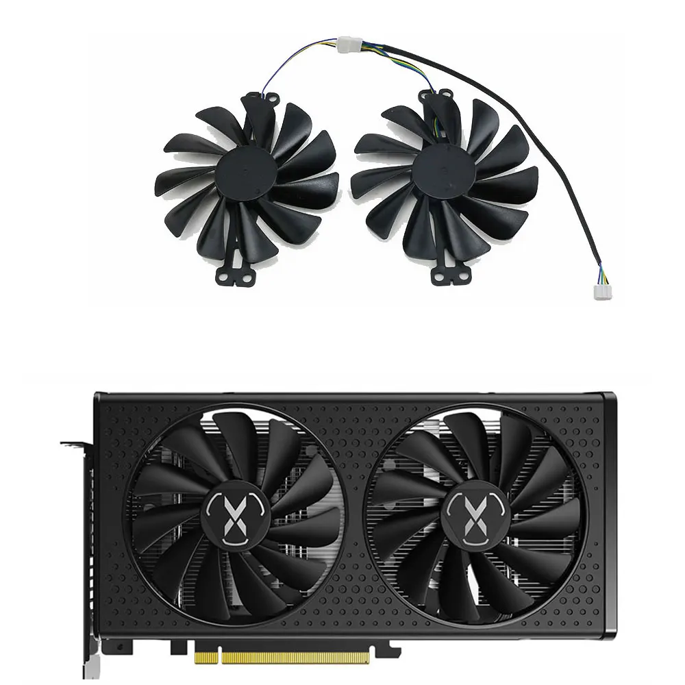 Ventole Di Raffreddamento 95Mm Muslim12 V 0.45A 4Pin Rx6600 Gpu Ventola Per Xfx Speedster Swft 210 Rx 6600 Xt Ventola Per Scheda Video Di Gioco