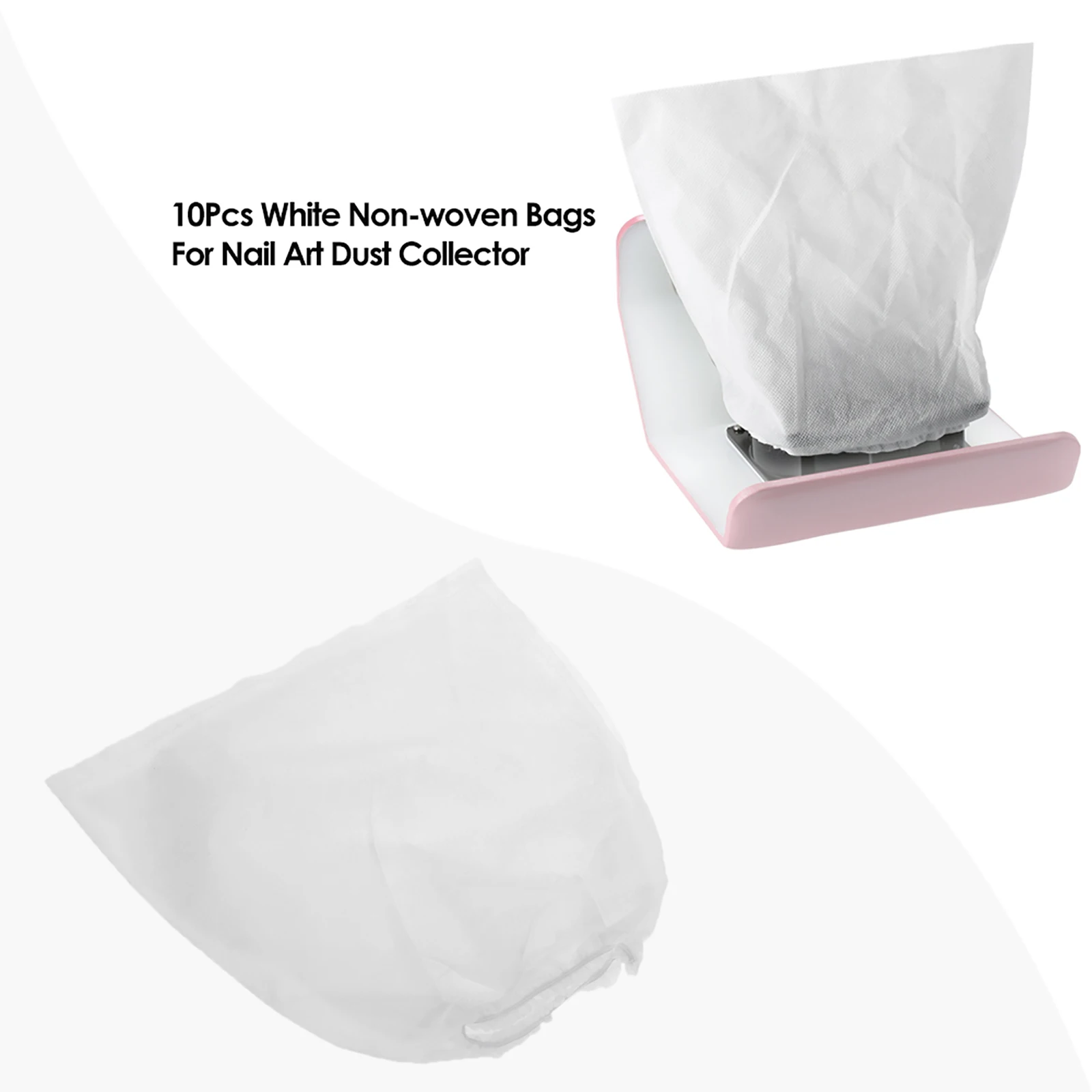 10Pcs White Non-woven Replacement Bags For Nail Art Dust Suction Collector High Quality Nails Arts Salon Tools