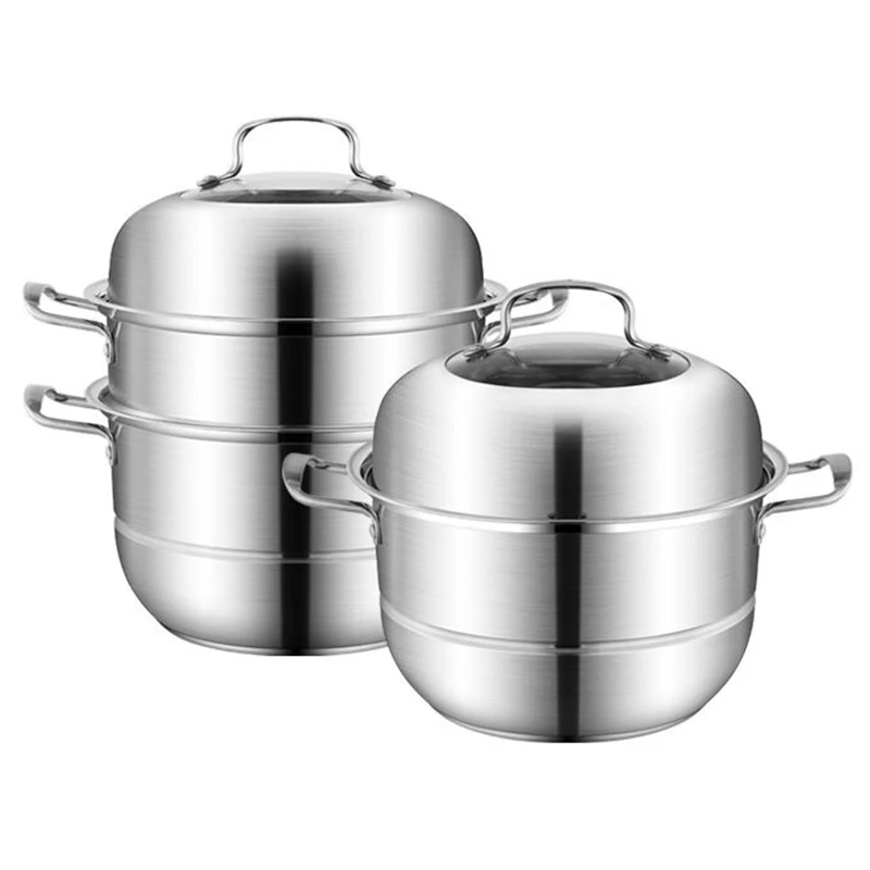 316 stainless steel steam pot 40cm steamer pot Home appliance 4 layers steamer  cooker Soup pots for cooking Hotpot cookware set - AliExpress