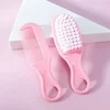2Pcs/Set Baby Hairbrush Comb Portable Newborn Infant Toddlers Soft Hair Brush Head Massager Comb Set Baby Kid Hair Care Supplies 4