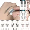 4D Hair Like Eyebrows Makeup Waterproof Eyebrow Tattoo Sticker Long Lasting Natural Fake Eyebrow Stickers Cosmetics 10 pairs 1PC 1