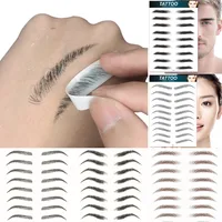 4D Hair Like Eyebrows Makeup Waterproof Eyebrow Tattoo Sticker Long Lasting Natural Fake Eyebrow Stickers Cosmetics 10 pairs 1PC 1
