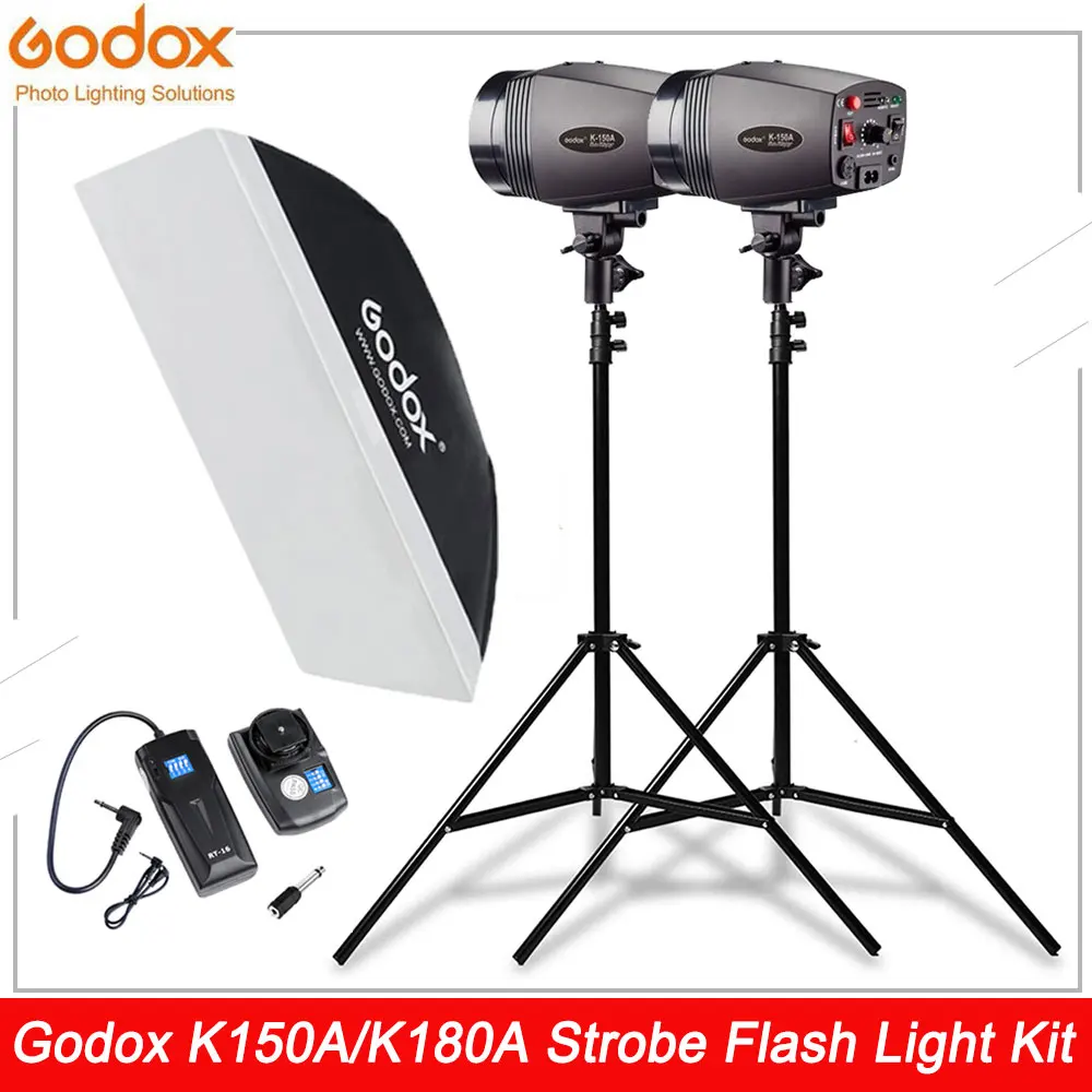 Godox K150A K180A Mini Master Strobe Flash Light Kit 150Ws180Ws