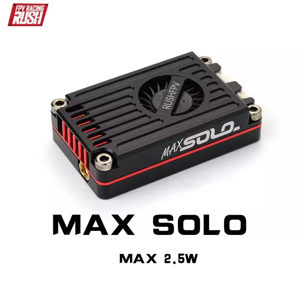 Rushfpv Rush TANK MAX SOLO 5.8GHz 2.5W High Power 48CH VTX Video Transmitter Cooling Fan CNC Shell For Long Rang RC FPV Drone