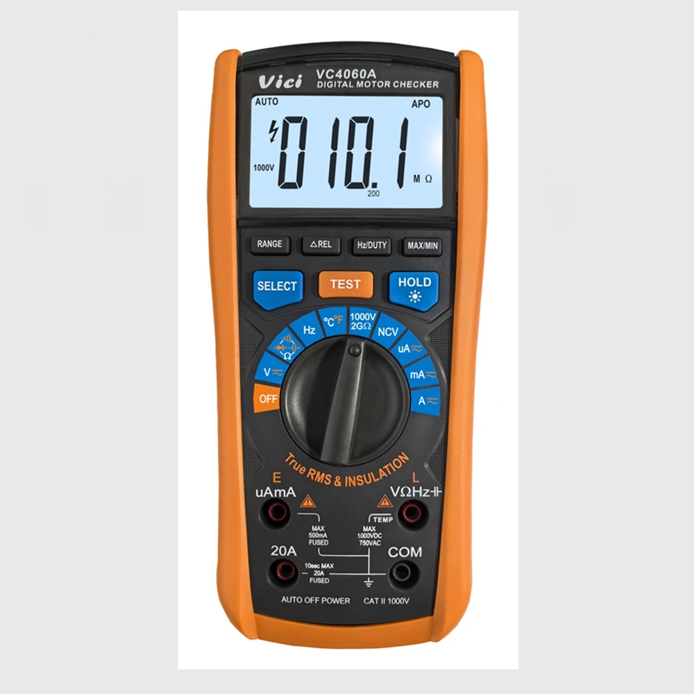 VICI Digital Insulation Resistance Tester 2000 Ohm 1000V NCV Megohmmeter True RMS AC DC Multimeter Diode Motor Check Meter Alarm resistance tester voltage tester multimeter probe