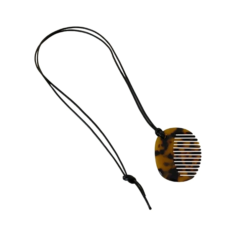 Psdndeww] Collana con ciondolo a pettine alla moda accessori per gioielli in stile durevole, decorazione casual per acconciature alla moda