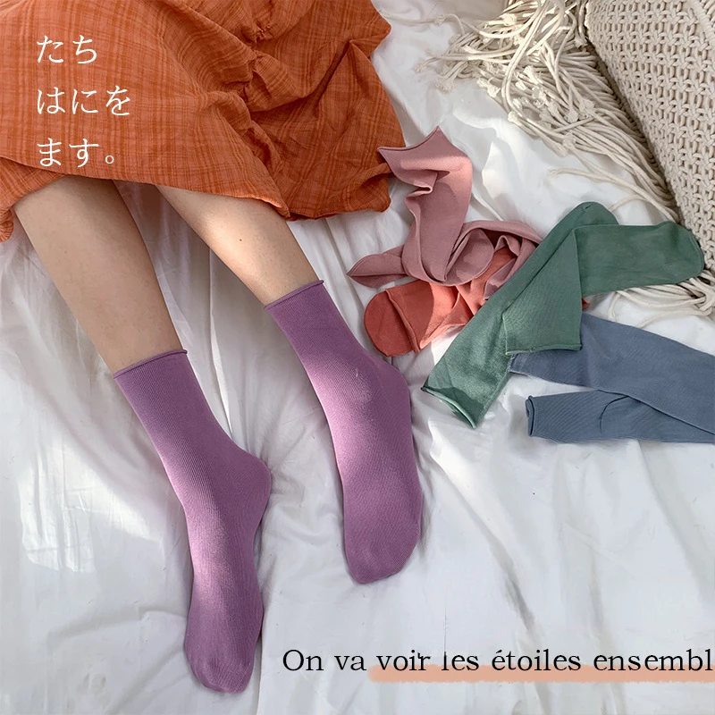 

Женские носки, новинка 2023, модные милые цветные носки для женщин, хлопковые мягкие удобные цветные носки в Корейском стиле, милые носки для девочек
