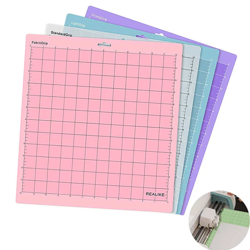 REALIKE 12x12 Cutting Mat for Silhouette Cameo 3/2/1 (3 Mats -  StandardGrip, LightGrip, StrongGrip), Gridded Adhesive Non-Slip Cut Mat for  Crafts, Quilting, Sewing, Scrapbooking and All Arts Variety for Cameo 12*12  (3 Mats) Variety