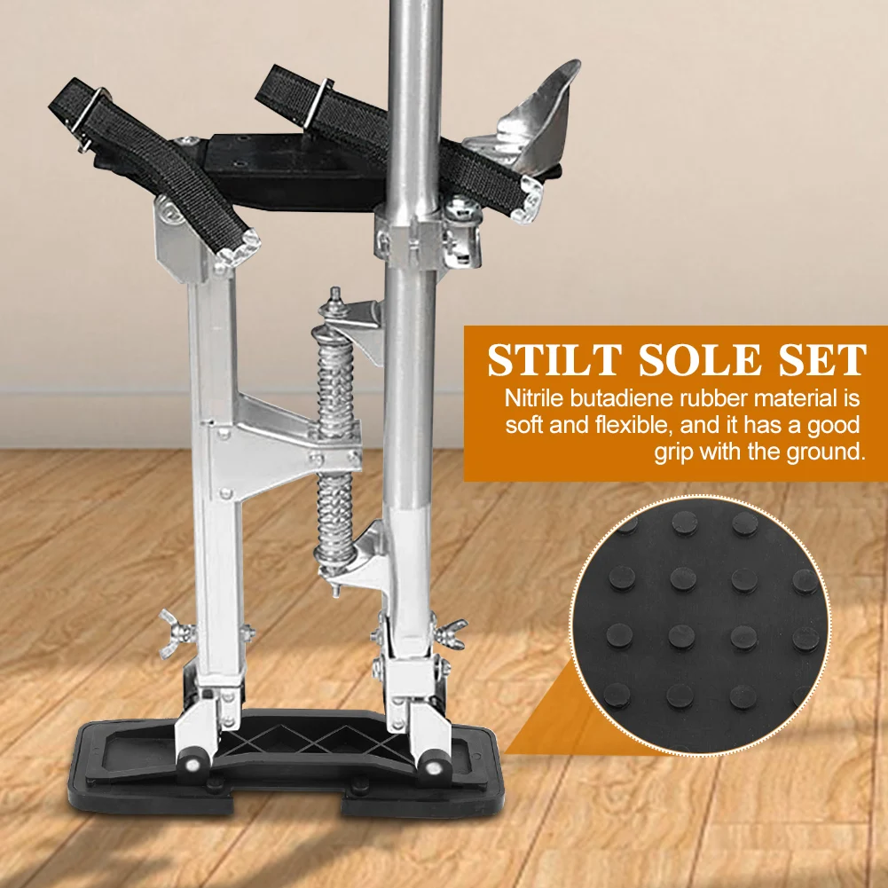 

4pcs For Drywall Screw Stilt Sole Set Ladder Accessories With Foot Plate Replacement Non Slip Painter Taping Painting Indoor