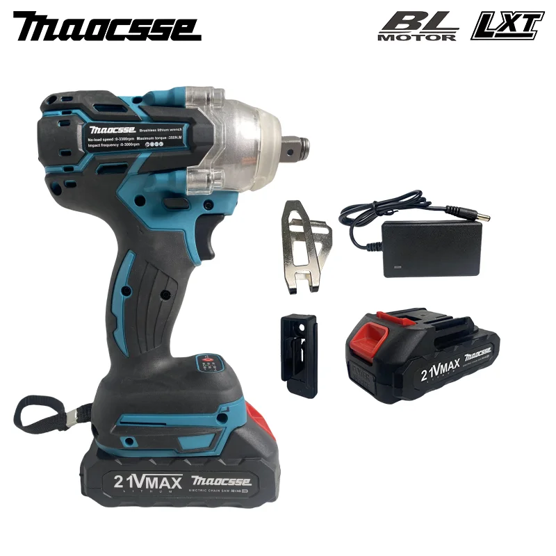 Cordless Electric Impact Wrench Brushless Electric Wrench Hand Drill Socket Power Tool For Suitable for Makita 21V battery battery converter suitable for makita wrench lithium battery converter battery socket