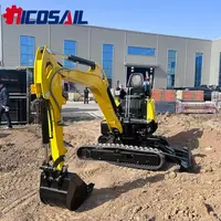 New Mini Excavator 2.0-ton Compact Hydraulic Crawler Excavator, Equipped with Engine, Suitable for Garden, Farm, and Building Ap