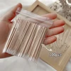 100/300/500Pcs Nails Wood Swab Cleaning Sticks Bud Tip Wooden Cotton Head Manicure Detail Corrector Nail Polish Remover 10cm 4