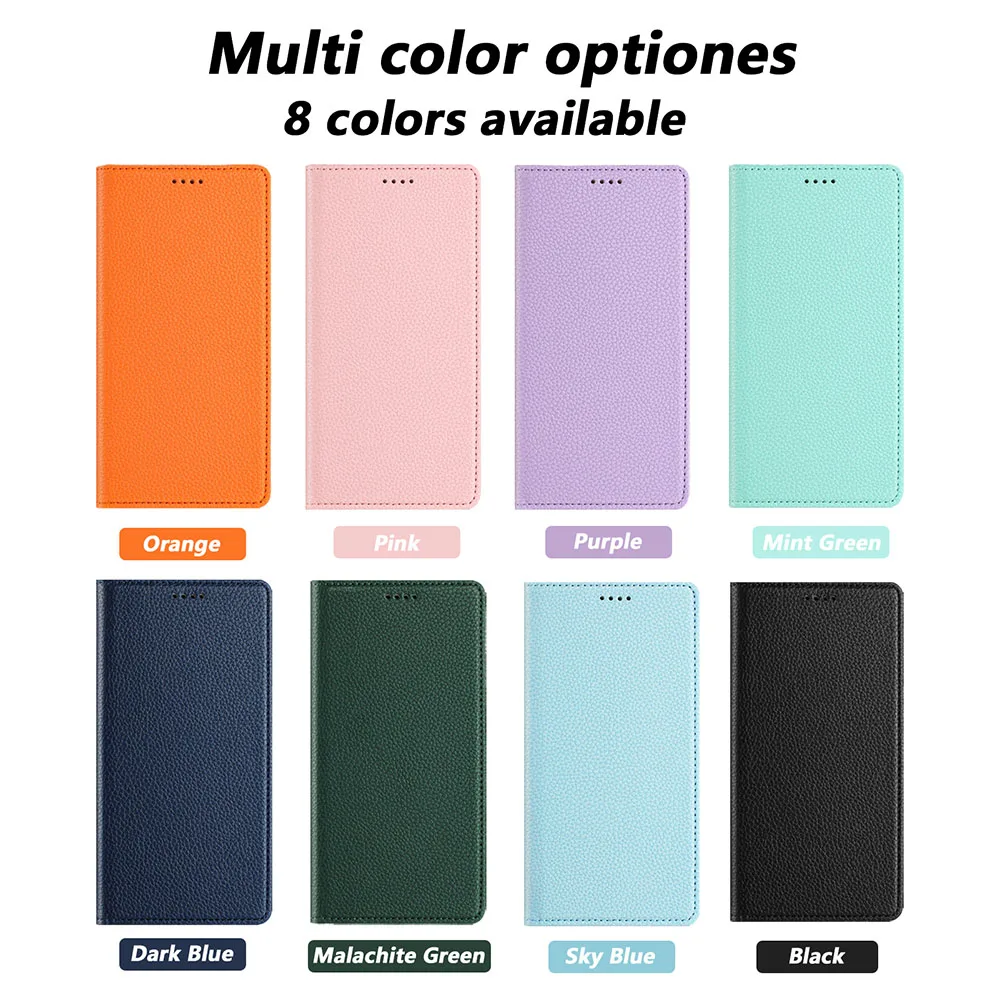Magnetic Flip Wallet Phone Case with Card Slots and Back Cover