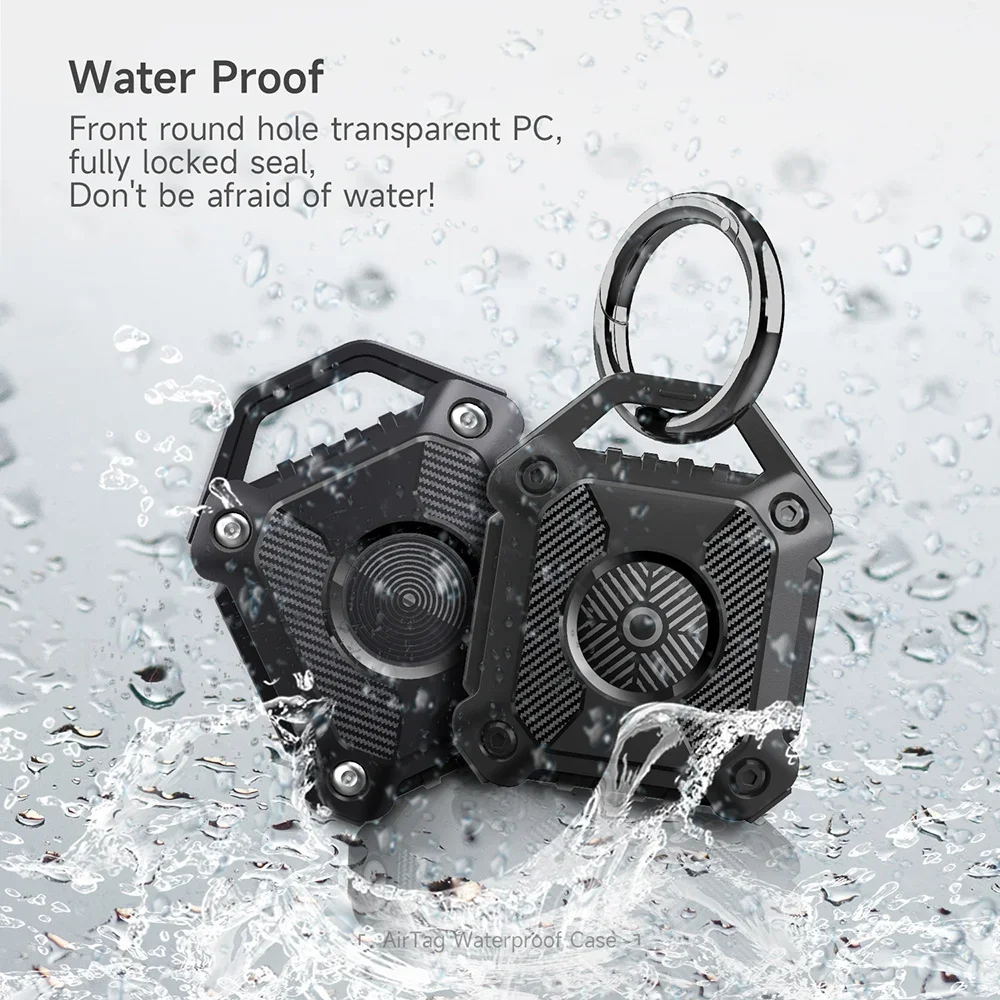 Waterproof Anti-Lost Airtag Holder with Keychain - Protective Cover & Scratch-Resistant Case