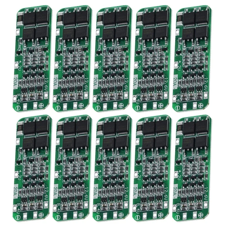 

10Pcs 3S 20A BMS 18650 Li-Ion модуль зарядного устройства литиевой батареи PCB 11,1 V 12V 12,6 V Module