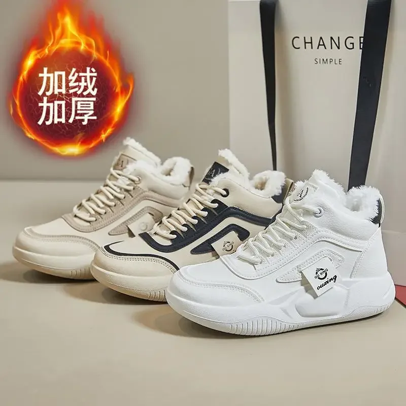 

Пушистая обувь женская зимняя уличная одежда весна-лето новая вентилируемая хлопковая обувь с флисовой подкладкой на толстой подошве для беременных женщин