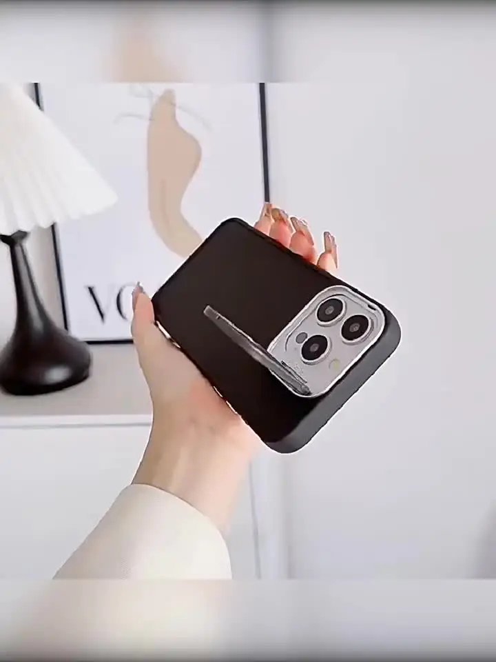 Чехол для телефона со скрытой подставкой и объективом камеры iPhone 11 Pro Max XR X XS 7 8 6 6S