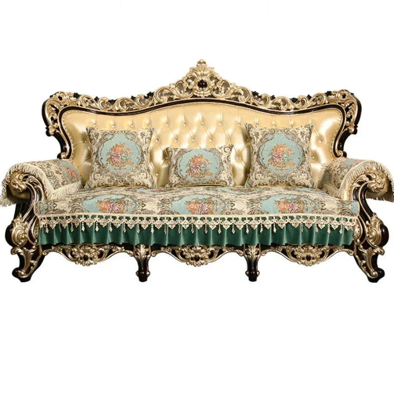 17cm Edge Anti Slip Luxury All-season Universal Sofa Cushion Summer Full Coverage Fabric Modern Retro Sofa Cushion 6