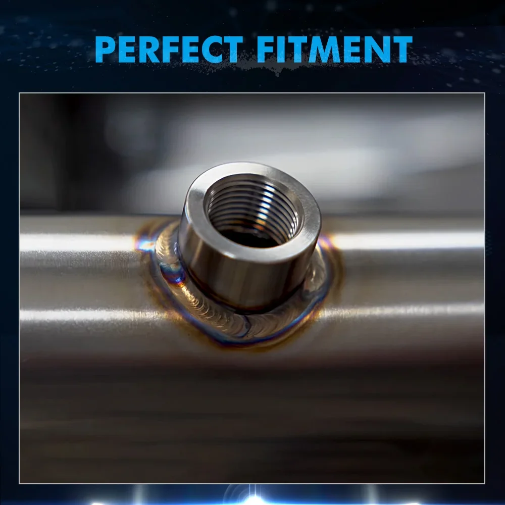 Oxygen Sensor Nut Weld Bung Plug M18x1.5 O2 Sensor Adapter Curve Notched Nut Bung Stainless Steel Universal Auto Parts 4pcs