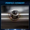 4pcs Oxygen Sensor Nut Weld Bung Plug M18x1.5 O2 Sensor Adapter Curve Notched Nut Bung Stainless Steel Universal Auto Parts 5