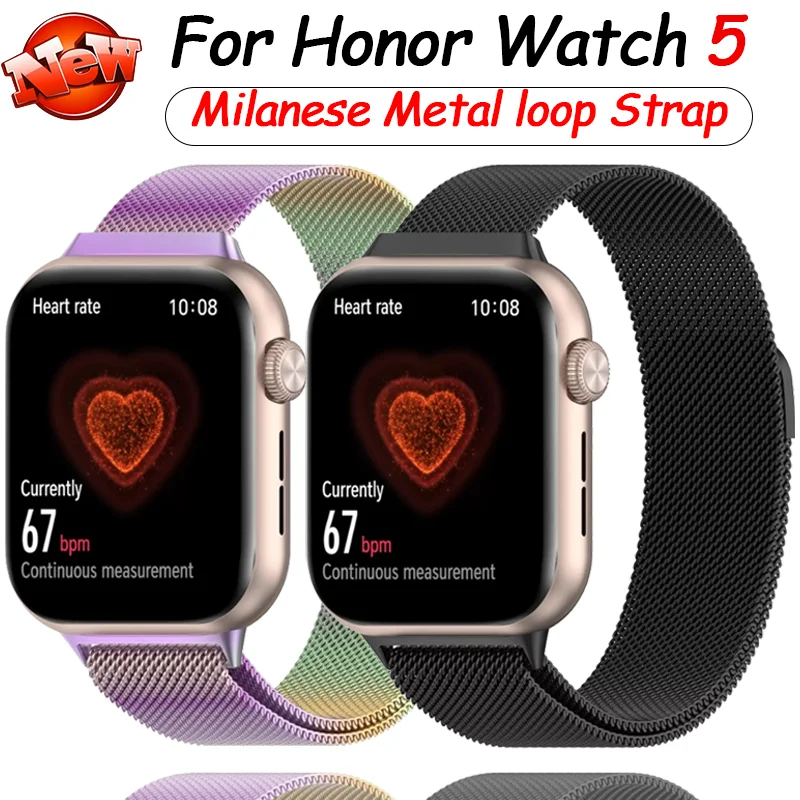 Milanese Magnetic Stainless Steel Business Watchband Bracelet - Adjustable Metal Loop Strap