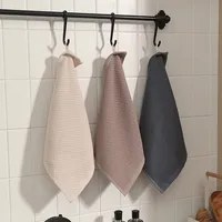 Cotton Dishcloth Honeycomb Towel Can Be Hung Square Towel Household Kitchen Living Room Hand Towel Desktop Cleaning Cloth 3