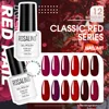 Rosalind Classic Red Series 12Pcs/set Nail Gel Polish Set Bright Nail Art Supplies Cured with UV Lamp Gel Varnish Long Lasting 2