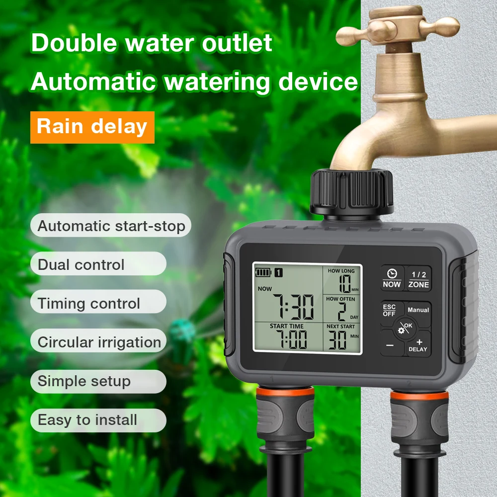Optonal 1/2-Outlets Timer Garding Watering