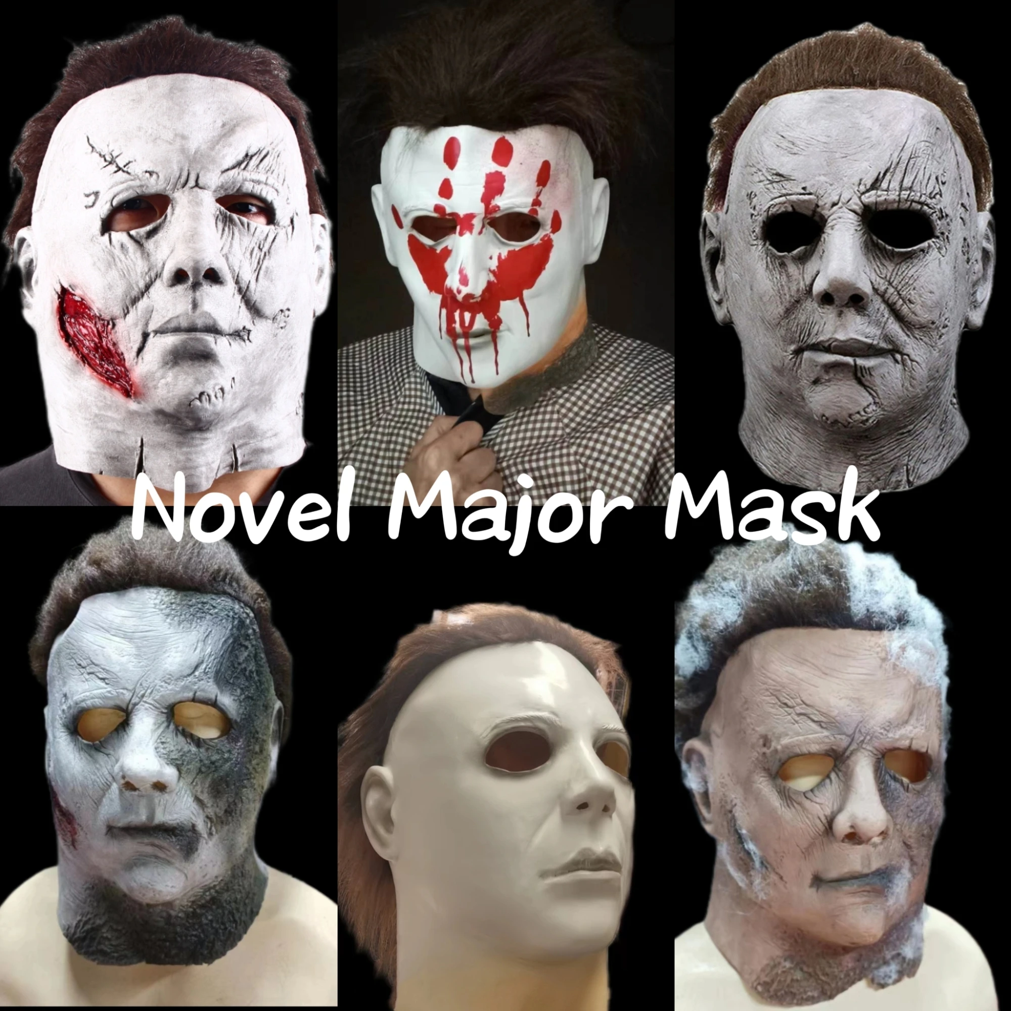 

Major Mask Terrorist Assassin Burnt Scars Snowflake Bloody Mask Halloween Role Playing Party Costume Props