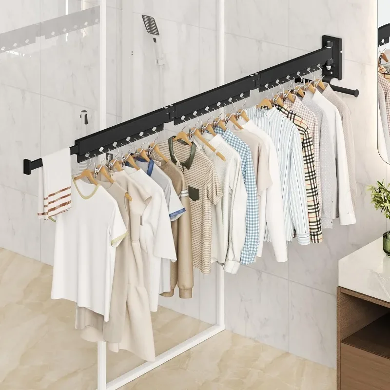 Wall Mounted Clothes Hanger,Clothes Drying Rack,Laundry Drying Rack,Clothes Rack,Laundry Rack Wall Mount 5