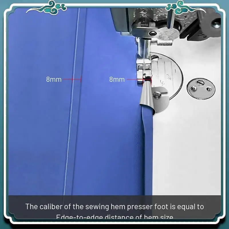 Sewing Rolled Hemmer Foot Set 4Pcs (4/6/8/10MM),Universal Sewing Machine Parts Rolled Hem Presser Foot