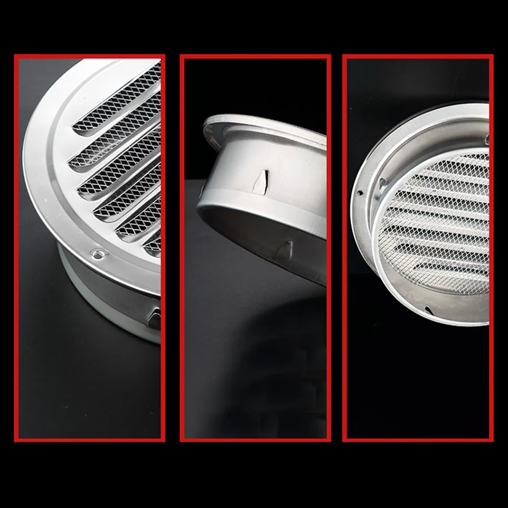 70-300mm Round Stainless Steel Air Vent Grille Insect Protection Home Exterior Wall Ducting Ventilation Tools Exhaust Hoods - Image 6
