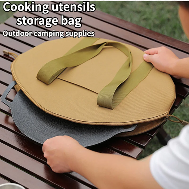 

Походная чугунная переноска для сковородок, сумка для хранения, портативная посуда, поднос для тарелок для барбекю, сковорода, органайзер для чугунных кастрюль