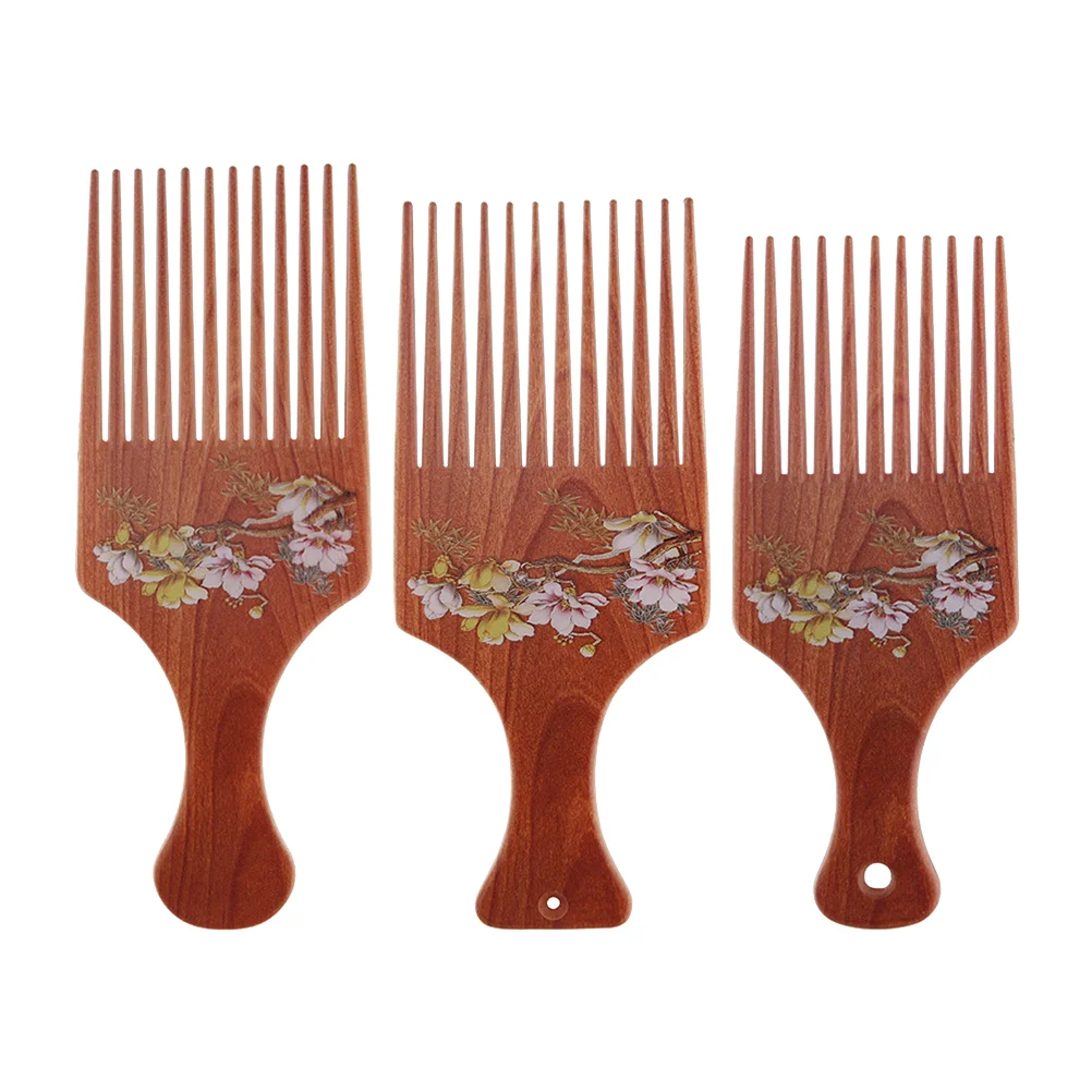 

Hair Pick Comb, 3pcs Vintage Afro Comb Detangle Braid Hair Styling Comb for Men