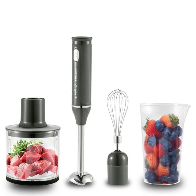 Mueller Hand Blender, 800W 12 Speed and Turbo Mode - Silver