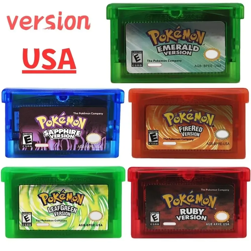 Super Fun Pok é mon 32-Bit-Spielkarte, GBA-Spiel, Videospiel, Pok é Mon-Karte mit Host-Karte, mehrere Versionen, Euro-/US-Version