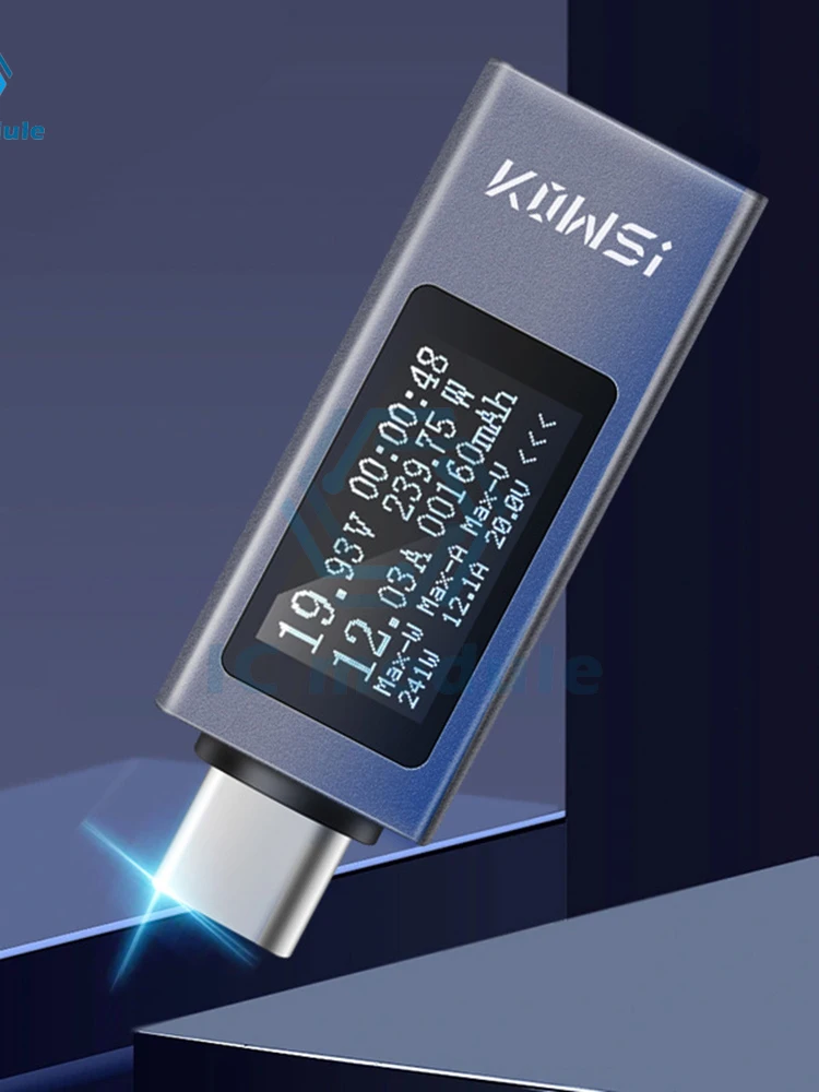 KWS-2301C 다기능 디지털 디스플레이 DC 전압 전류계 전원 계량기, C타입 휴대폰 충전 테스터, DC 4-30V 0-12A