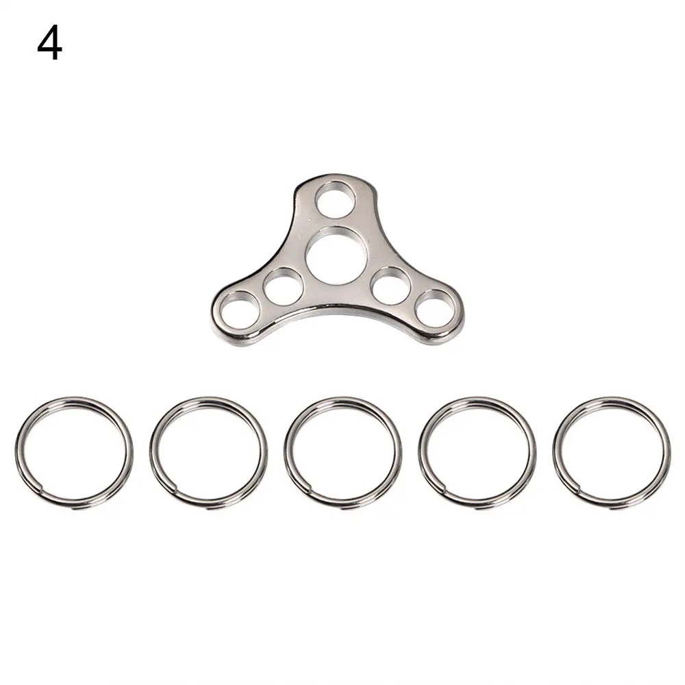 Multistyles EDC-Tasche aus Edelstahl 301 mit Schlüsselring, Karabinerhaken, Camping-Multifunktionswerkzeug, Aufhängeclip und Schnellverbindungswerkzeug_voghion.com