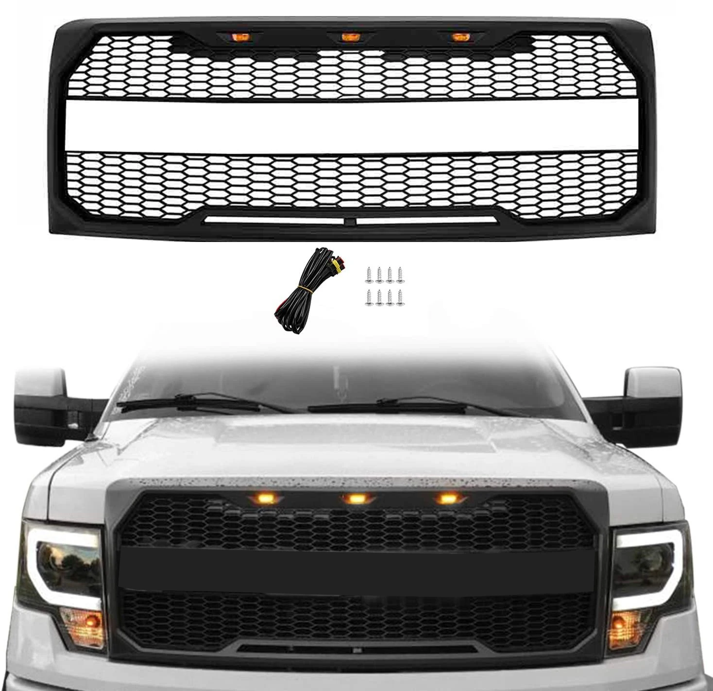 

2009 2010 2011 2012 2013 2014 raptor bodykit accessories parts Front bumper grille for FORD F150