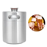 2L Beer Keg Mini Stainless Steel Beer Barrel with Spiral Lid for Home Brewing Accessory Beer Keg Brewing Accessory 2