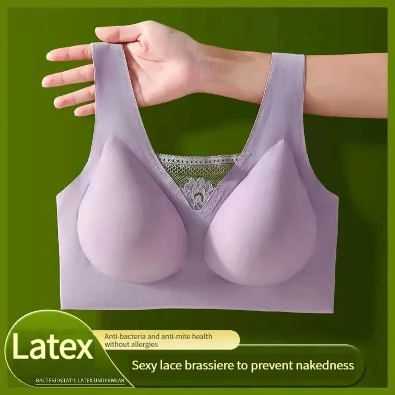 

New Seamless Sexy Women's Underwear One Piece Ice Silk Top Lingerie Comfortable Gathering Tank Tops Bra Without Steel Ring Mujer