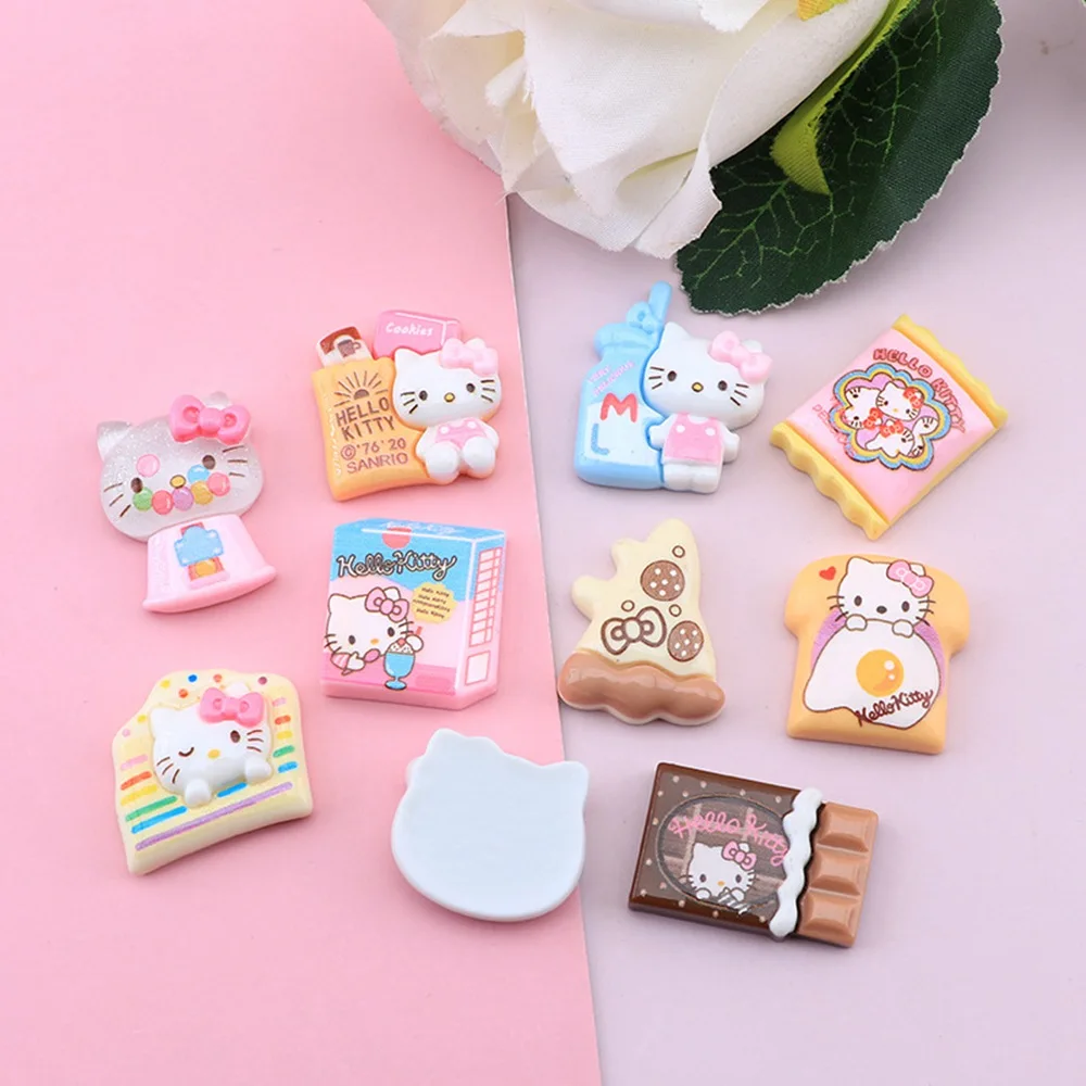 Simulation Stones Decor Accessories Resin Jewelry Accessories Cartoon Animals Nail Art Accessories Cartoon Animal Nail Art Crafts Resin Embellishments 10Pcs Cute Mini Cartoon Animal Cat Series Flat Back Cabochon Ornament